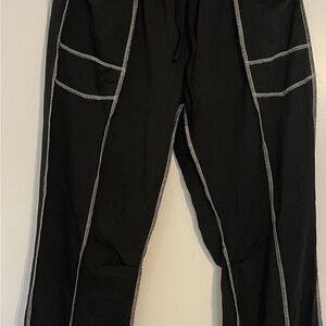 Women’s Black Pants with Contrast Stitching